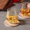 LIFVER Coasters For Drinks Absorbent 6 Pieces Ceramic Stone Coaster Set Coasters For Wooden Table With Cork BaseTimber Texture Pattern 0 100x100