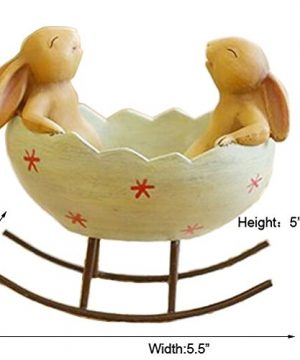 Laughing Bunny Rabbits Rocking In An Easter Egg Cradle Spring Easter Decoration Vintage Rustic Country Bunnies Rabbit Figurine Statue Bunnies In A Cradle 0 1 300x360