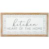 Open Road Brands Kitchen Heart Of The Home Framed Wood Wall Decor Farmhouse Wall Art With Tile Inspired Border 20 Inch X 10 Inch Sign 0 100x100