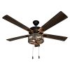 River Of Goods 52 Inch Width Farmhouse LED Ceiling Fan Brown 0 100x100