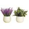 Small Fake Plant Potted Artificial Plants For Desk Plant DecorLifelike Faux Plants Eucalyptus And Lavender For Home Office Desk Table Shelf DecorationPack Of 2 0 100x100