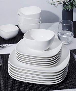 Sweese 152001 Porcelain Square Dinner Plates 10 Inch Set Of 6 White 0 3 300x360
