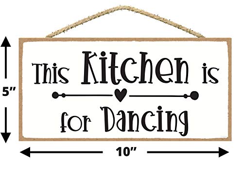 This Kitchen Is For Dancing Sign In This Kitchen We Dance Sign Cute Kitchen Decor Farmhouse Kitchen Sign Wall Plaques With Sayings 0 0