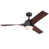 Westinghouse Lighting 7227000 Evan Modern LED Ceiling Fan With Light And Remote Control 52 Inch Matte Black Finish Opal Frosted Glass 0 100x100