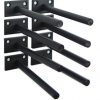 8 Pcs 6 Black Solid Steel Floating Shelf Bracket Blind Shelf Supports Hidden Brackets For Floating Wood Shelves Concealed Blind Shelf Support Screws And Wall Plugs Included 0 100x100