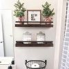 AKKO Floating Shelves For Wall Set Of 2 Rustic Wood Wall Mounted Storage Shelves Perfect Home Decor For Bathroom Farmhouse Kitchen Bedroom And Living Room 0 100x100