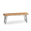 Alaterre Furniture Hairpin Natural Live Edge Wood With Metal 48 Bench 0 100x100