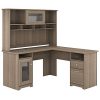 Bush Furniture Cabot L Shape Desk With Hutch 60W Ash Gray 0 100x100