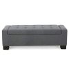 Christopher Knight Home Guernsey Fabric Storage Ottoman Charcoal 0 100x100