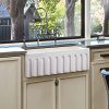 Fireclay Sink Single Bowl Farmhouse Apron Kitchen Sink Flat Or Fluted Reversible Installation Option White 36 Inch 0 100x100