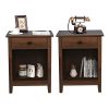 GBU Bedroom Nightstands Set Of 2 Wooden Night Stands With Drawer For Home Bedside End Table Large Storage Furniture Brown Wood Grain 0 100x100