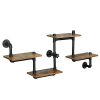 HEONITURE Industrial Pipe Shelving Pipe Shelves With Wood Planks Floating Shelves Wall Mounted Retro Rustic Industrial Shelf For Bar Kitchen Living Room 0 100x100