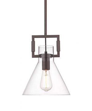 Industrial Vintage Glass Pendant Light HWH Farmhouse Hanging Pendant Lighting For Kitchen Island Modern Hanging Lights With Adjustable Height Oil Rubbed Bronze 5HZG21 M1L ORB 0 300x360