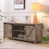 Lipo Farmhouse Modern Wood TV Stand Console With Storage Cabinet Doors And Shelves Entertainment Center For Living Room Bedroom Gray Wash 0 100x100