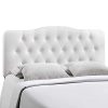 Modway Annabel Tufted Button Faux Leather Upholstered King Headboard In White 0 100x100