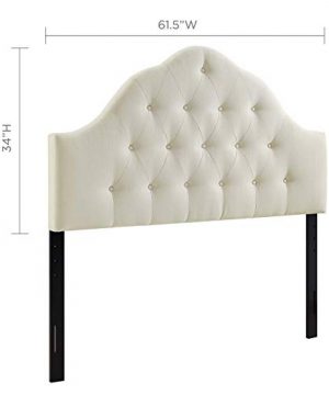 Modway Sovereign Tufted Button Linen Fabric Upholstered Queen Headboard In Ivory 0 0 300x360
