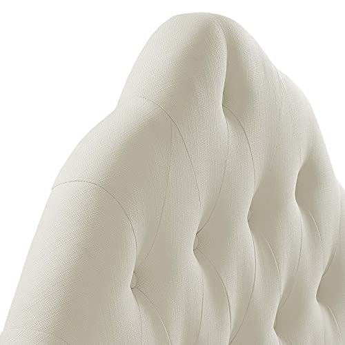 Modway Sovereign Tufted Button Linen Fabric Upholstered Queen Headboard In Ivory 0 2