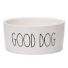 RAE DUNN BY MAGENTA Stoneware Medium Dog Bowl 6 Diameter Cute Saying Good Dog 0 100x100