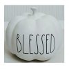 Rae Dunn Artisan Collection By Magenta Blessed White LL Small Mini Ceramic Pumpkin 0 100x100