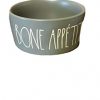 Rae Dunn BONE APPETIT 6 Gray Ceramic Dog Bowl 0 100x100
