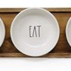 Rae Dunn By Magenta 4 Piece DIP EAT TASTE Ceramic LL Dip Bowl Serving Platter Set With Wood Tray 2019 Limited Edition 0 100x100