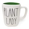 Rae Dunn By Magenta PLANT LADY Ceramic LL Coffee Tea Mug With Green Interior 2020 Limited Edition 0 100x100