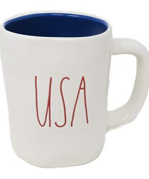 Rae Dunn By Magenta USA Red Large Letter LL Mug With Blue Inside 0 300x360