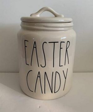 Rae Dunn EASTER CANDY Ceramic Canister 2020 Limited Edition Ceramic Very Rare 0 300x360