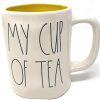 Rae Dunn MY CUP OF TEA Mug Yellow Interior Ceramic 0 100x100