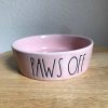 Rae Dunn Paws Off Dog Bowl Pink 0 100x100