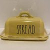 Rae Dunn SPREAD BUTTER Dish Ceramic Microwave And Dishwasher Safe YELLOW 0 100x100