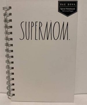 Rae Dunn SUPER MOM Notebook 160 Lined Pages 9 X 6 Inc 0 300x360