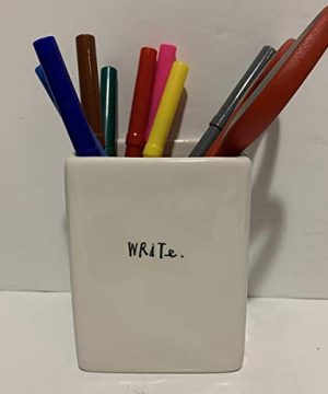 Rae Dunn WRITE Pen Pencil Holder Office Desk Organizer Ceramic 0 300x360