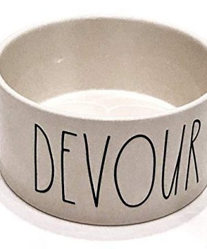 Rae Dunn By Magenta Large Ceramic Dog Feeding Bowl Devour Diameter 6 0 300x360
