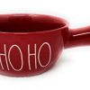 Rae Dunn By Magenta Red Soup Bowl With Handle HO HO HO 0 100x100