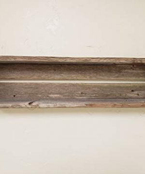 Reclaimed Wood Shadow Box Shelf With Wood Backing Floating Shelf Weathered Grey Rectangle 0 1 300x360