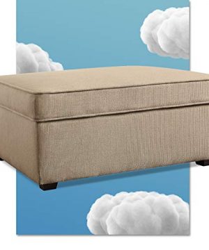 Serta Olin Storage Ottoman Contemporary Design Hinged Lid Can Be Used As Footrest Or Extra Seat Easy Assembly Beige 0 300x360