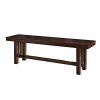 Walker Edison Furniture Solid Wood Cappuccino Dining Bench 0 100x100