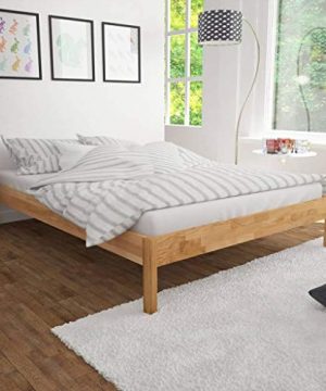 VidaXL Solid Oak Wood Bed Frame King Home Bedroom Furniture Platform Base 0 300x360