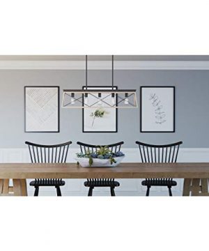 Briarwood Collection Whitewashed Five Light Farmhouse Linear Chandelier 0 2 300x360