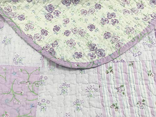 Details about   Cozy Line Home Fashions Love of Lilac Bedding Quilt Set Light Purple Orchid Lav 