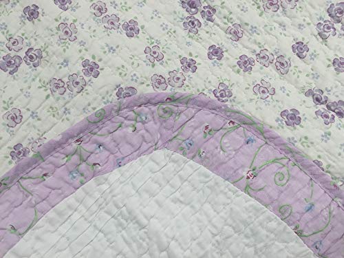 Details about   Cozy Line Home Fashions Love of Lilac Bedding Quilt Set Light Purple Orchid Lav 
