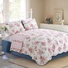 Cozy Line Home Fashions Romantic Pink Peony Flora Cotton Reversible Quilt Bedding Set Coverlet Bedspread Pink Peony Queen 3 Piece 0 100x100