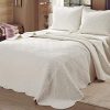 Cozy Line Home Fashions Victorian Medallion Solid Ivory Matelasse Embossed 100 Cotton Bedding Quilt SetCoverletfor BedroomGuest Room Blantyre Ivory Oversized Queen 3 Piece 0 100x100
