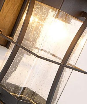 EERU Waterproof Outdoor Wall Sconces Light Fixtures Exterior Wall Lanterns Outside House Lamps Black Metal With Clear Seeded Glass Perfect For Exterior Porch Patio House 0 2 300x360