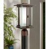 Fallbrook Collection Modern Outdoor Post Light Fixture Bronze 15 34 Clear And Frosted Double Glass Lantern For Exterior House Garden Yard Driveway Deck Franklin Iron Works 0 100x100