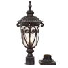 Goalplus Outdoor Post Light Fixture With Pier Mount Vintage Post Lamp For Yard 60W E26 Post Lantern In Bronze Finish With Seeded Glass Shade 24 High IP44 Waterproof LM0519 M 0 100x100