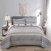 Grey Quilt Set Twin Triangle Striped Pattern Printed Bedspread Coverlet For All Season 2 Pieces 1 Quilt 1 Pillowcase Soft Microfiber Bedding Quilt Set 68x86 Inches 0 100x100