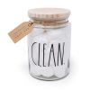 Rae Dunn By Magenta CLEAN Cotton Balls Glass LL Bathroom Vanity Organizer Apothecary Jar With 60 Cotton Balls 2020 Limited Edition 55 Tall 0 100x100