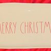 Rae Dunn Magenta MERRY CHRISTMAS Platter Tray Red Letters 0 100x100